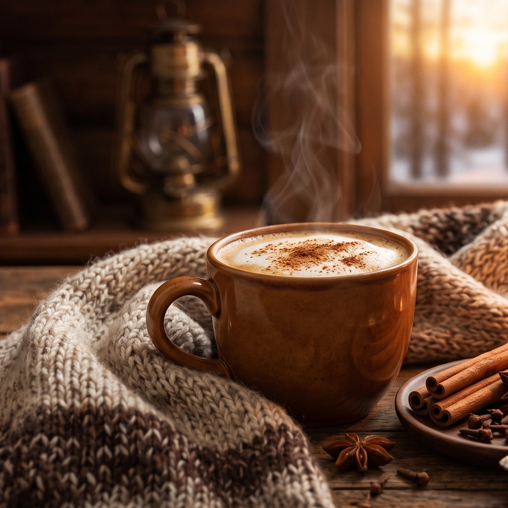 Warm Spice — a warm, spiced cup with cinnamon and star anise.