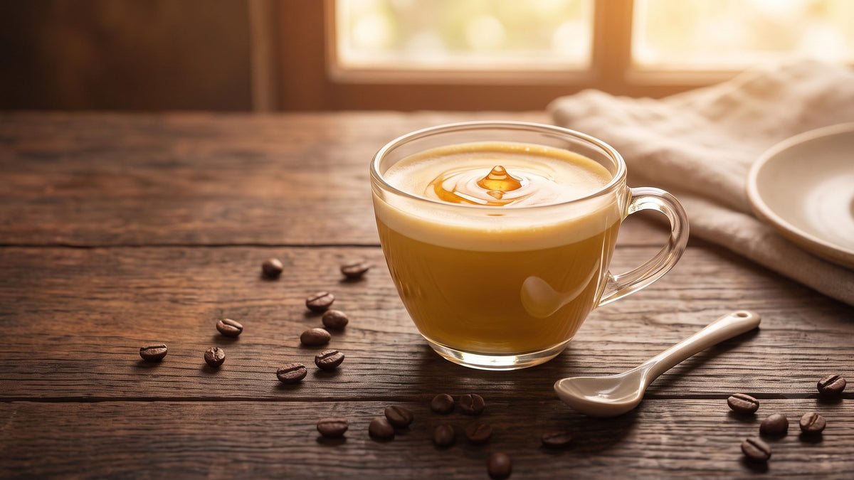 Coffee growing in warm morning light.