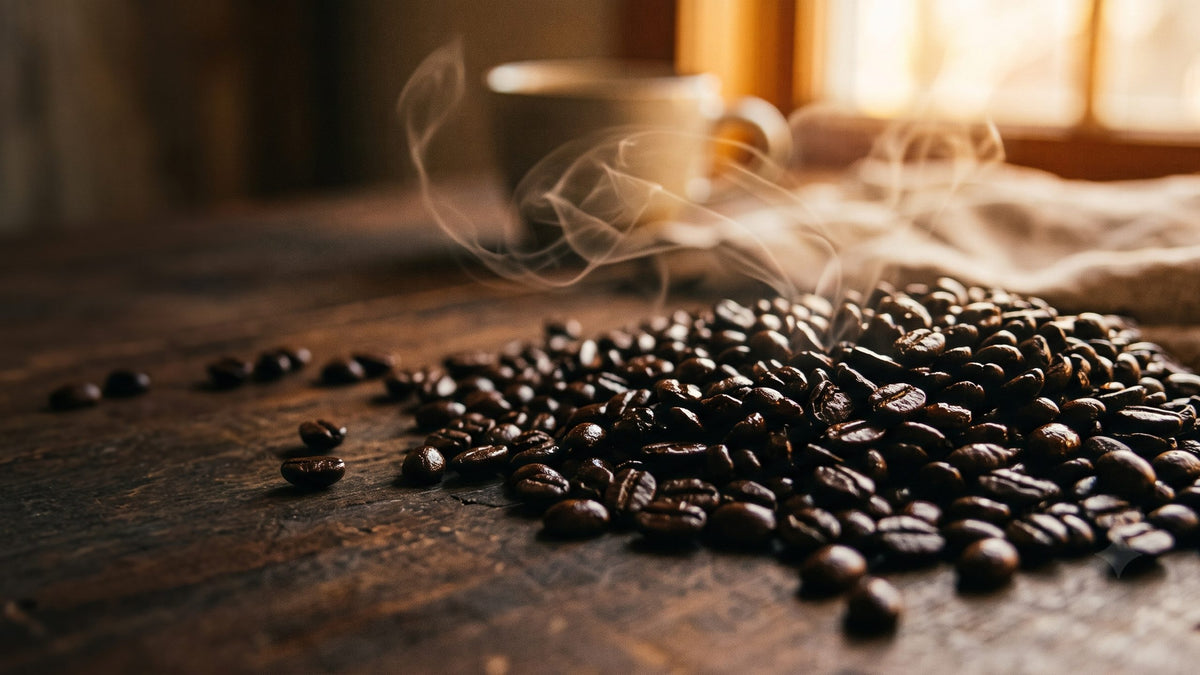 Coffee growing in warm morning light.
