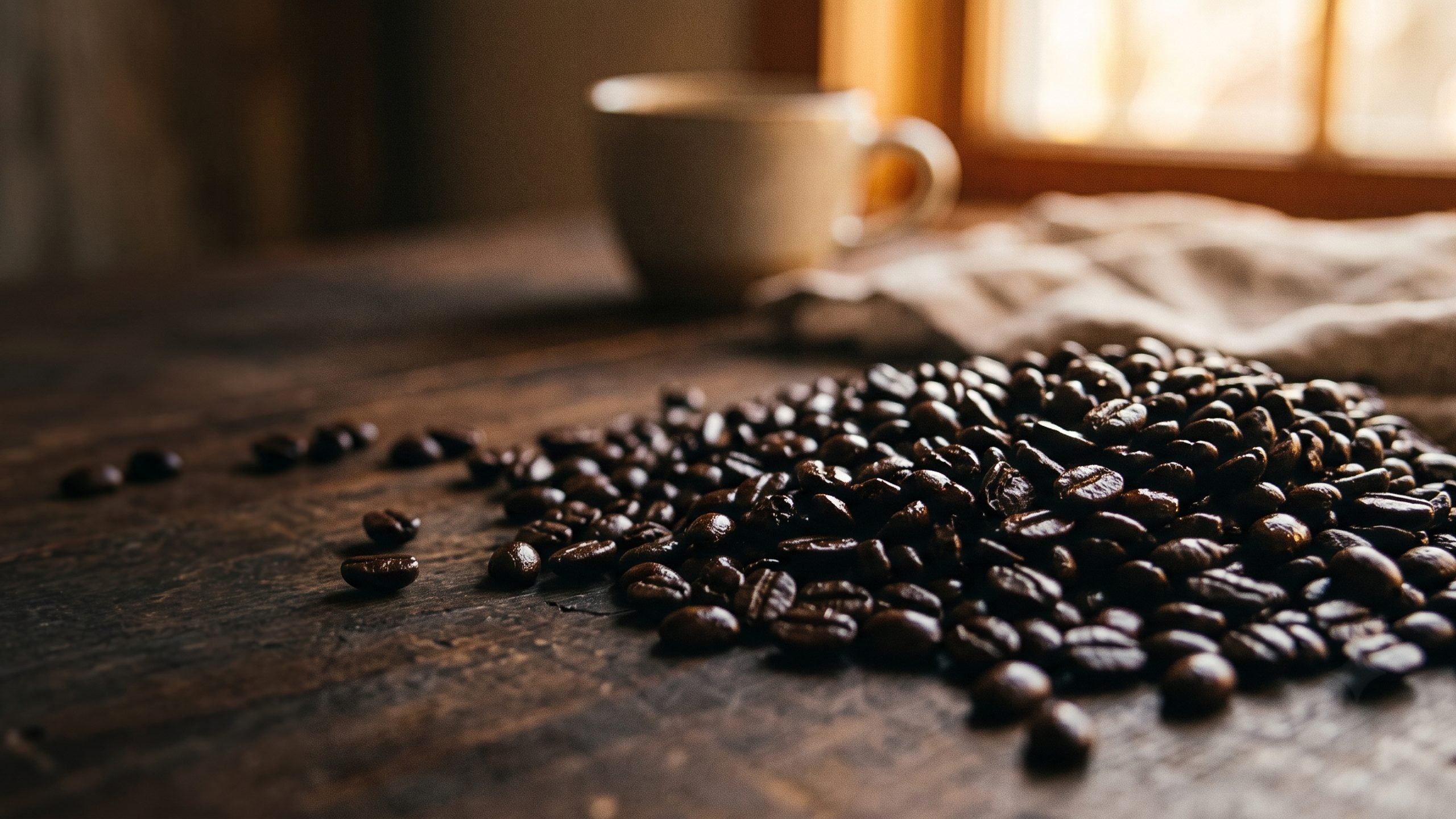 Coffee growing in warm morning light.