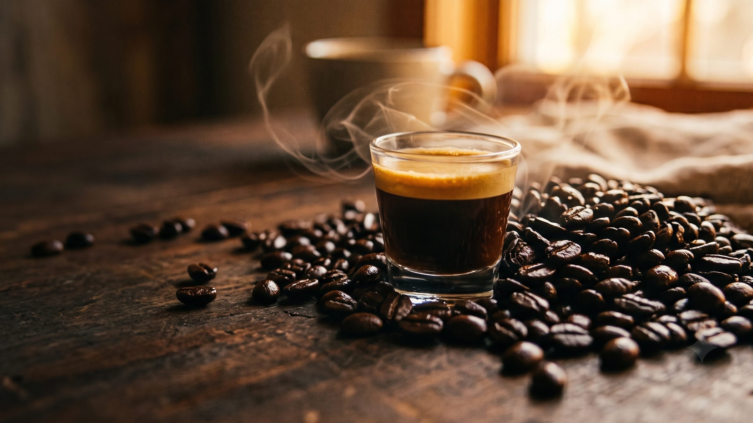 Coffee growing in warm morning light.