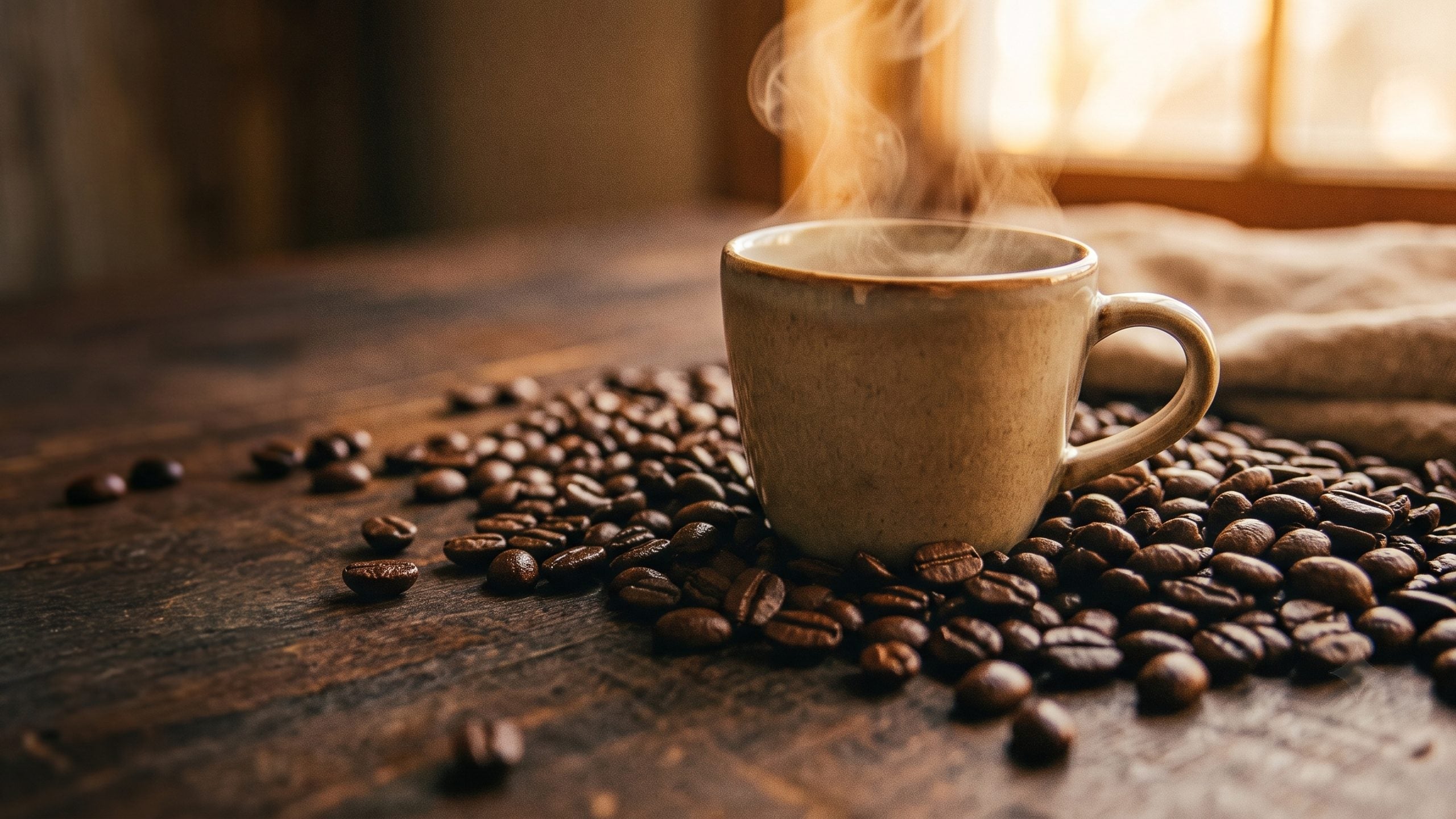 Coffee growing in warm morning light.