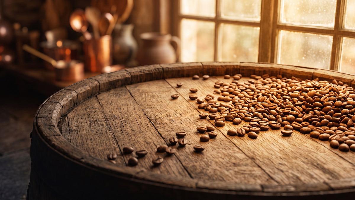 Coffee growing in warm morning light.
